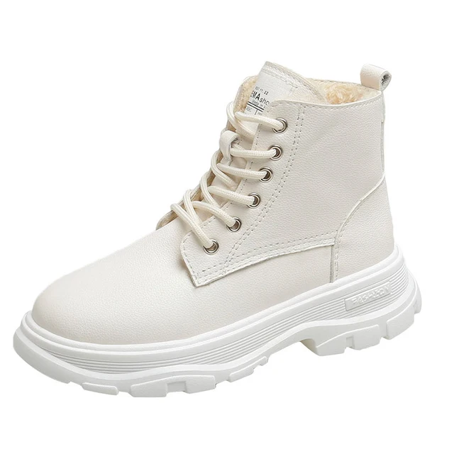 Women White Winter Boots Fashion 