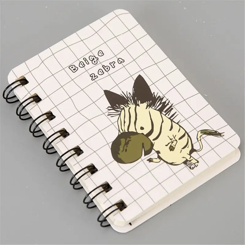 

A7 Cartoon Animal and Plant Rollover Coil Learning Goods Small Notebook Pocket