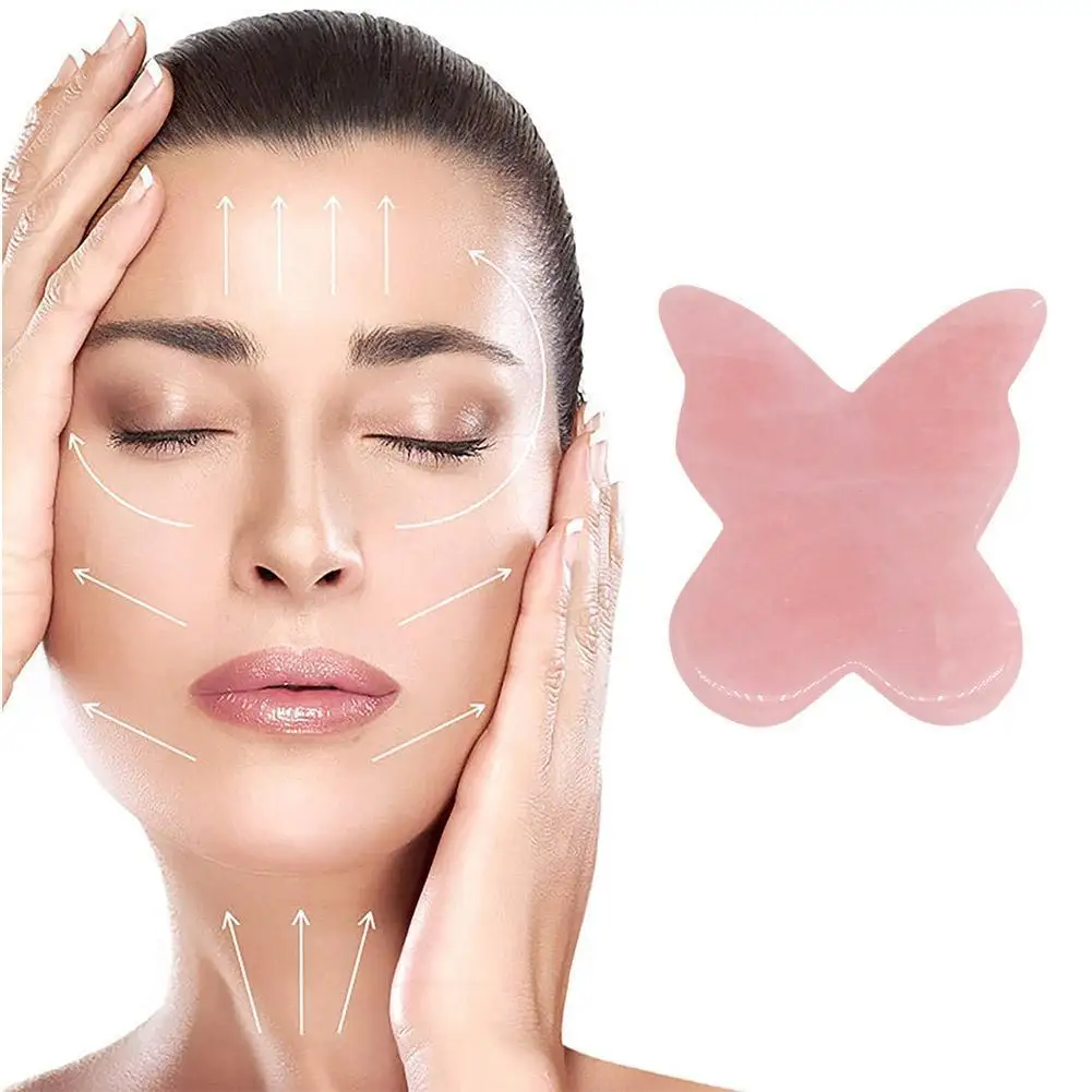 Бусы из розового кварца бабочка Форма соскабливающая доска заживление кожи