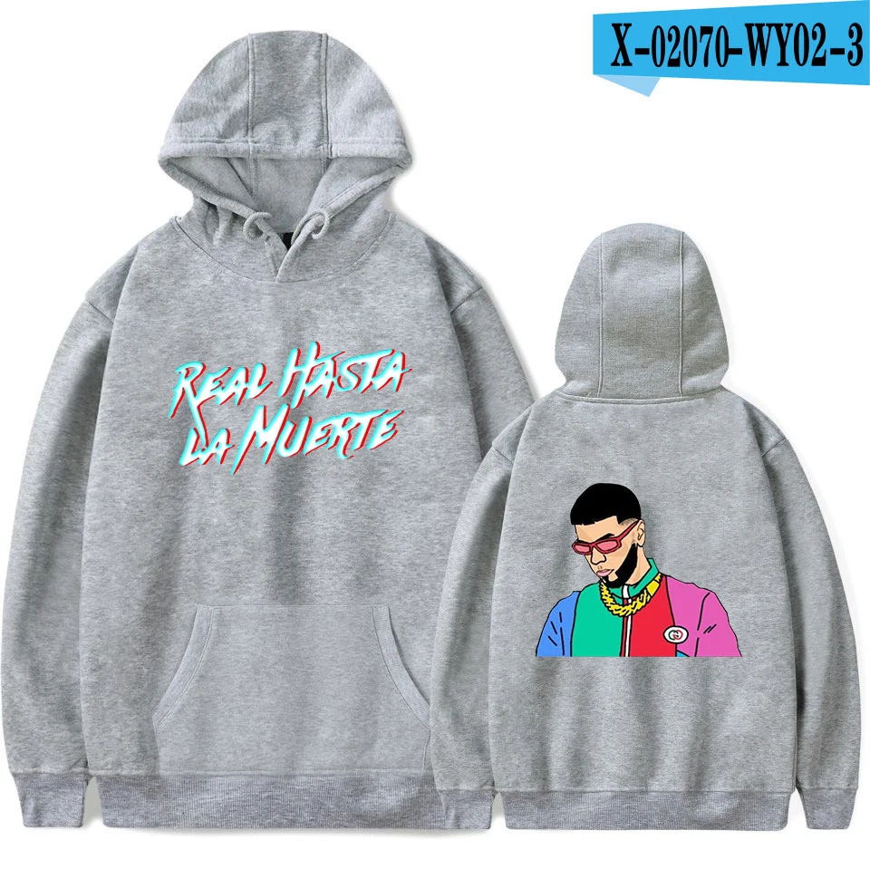 Anuel AA Стиль Знаменитостей уличная Толстовка зима осень для мужчин/женщин хип хоп пуловер с длинным рукавом негабаритных толстовки - Цвет: c