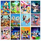 Алмазная живопись 5D сделай сам, Набор для вышивки крестиком из мультфильма Дисней, Микки, Минни, фантастика, мозаика, домашний декор, подарок