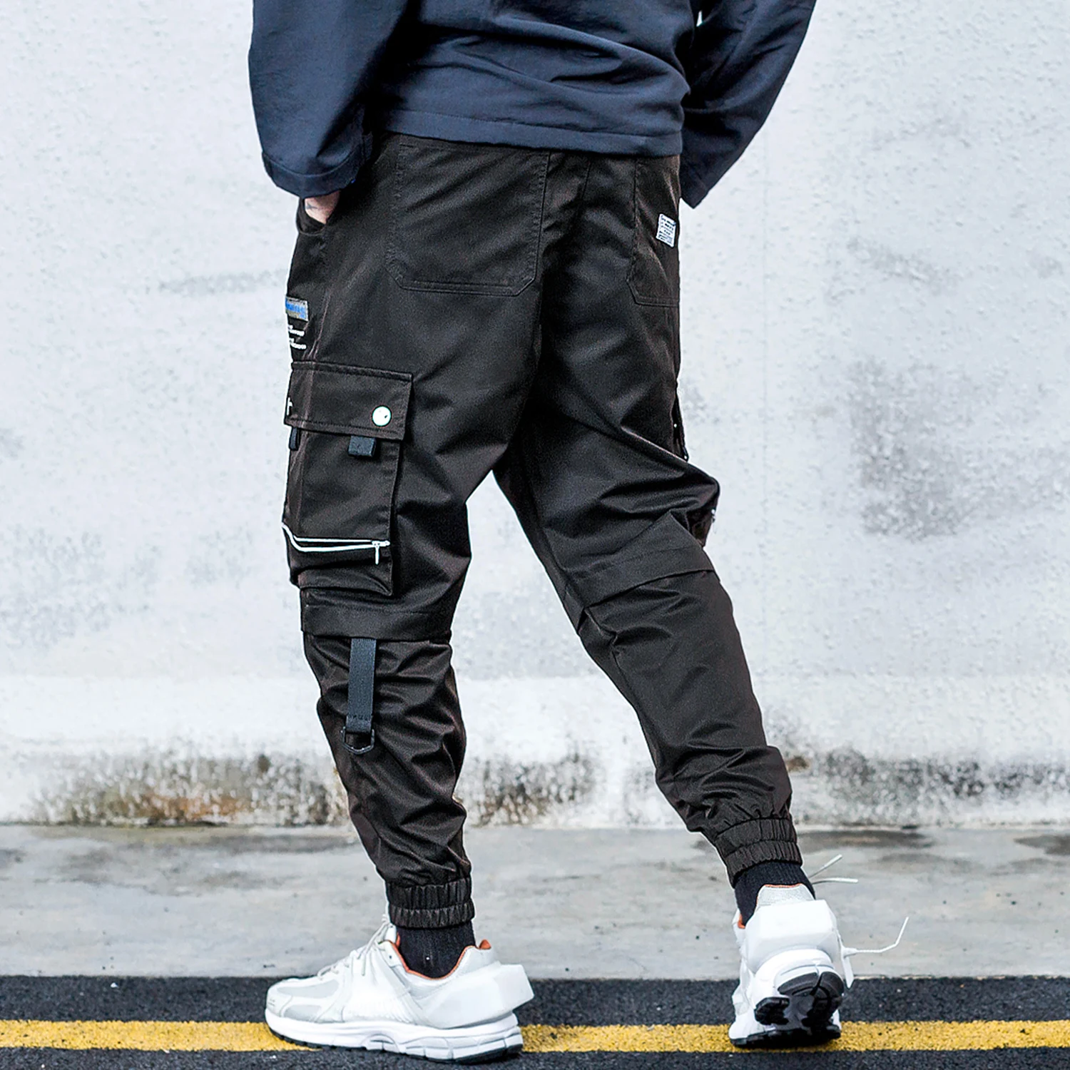 Aelfric eden с буквенным принтом Карманы Мужские Гарем карго Брюки 2019 модные Harajuku Хип