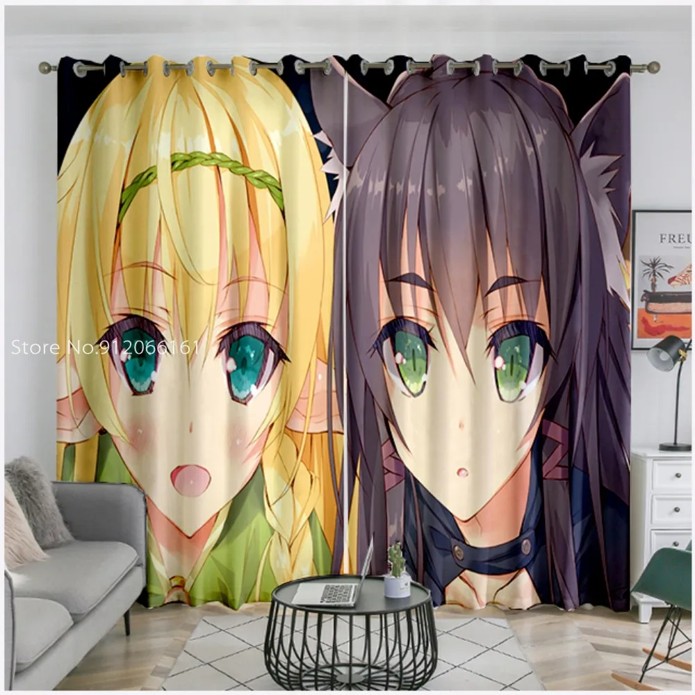 

Curtain Manga Custom Japan Anime How NOT To Summon A Demon Lord Shading Window Drapes Room Decor Kids Adult Bed Room Decor