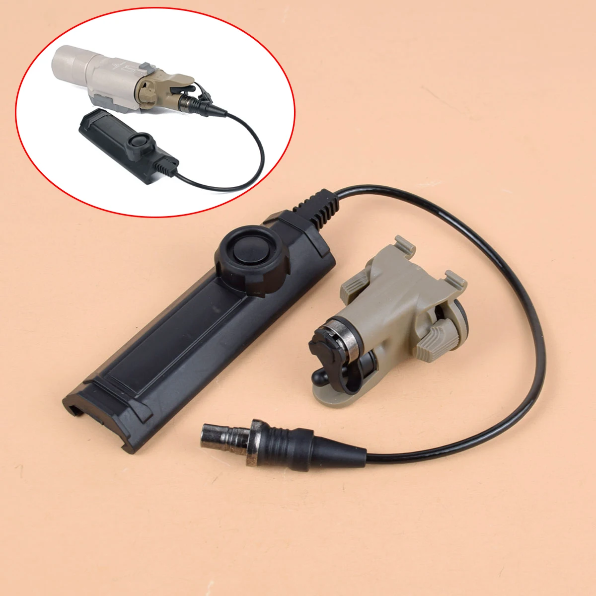 Taktische Remote Dual Schalter Montage Mit Kappe Für Waffe Gun Licht X300 X400 X-Serie Jagd Konstante Momentary Steuer
