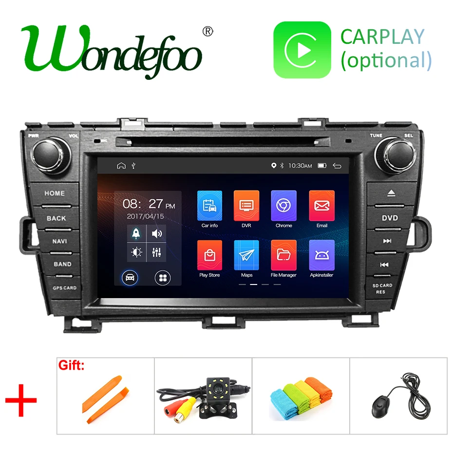 Android 9 0 4G 64G IPS DSP AV выход 2 DIN DVD GPS Радио для Toyota Prius 2009 2013 Навигация стерео