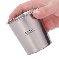lixada 290ml lightweight titanium beer cup juice tea cup camping cup for outdoor camping hiking backpacking picnic