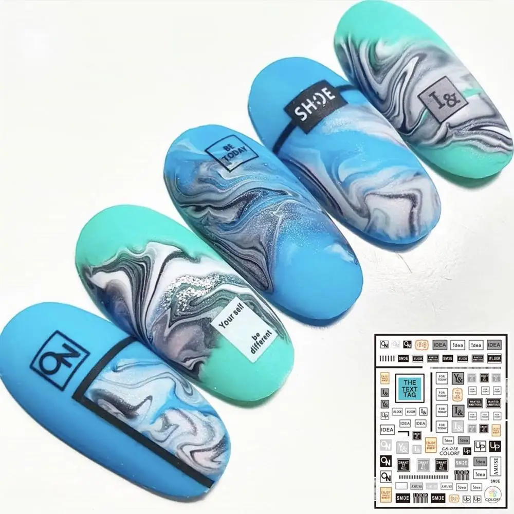 

3D наклейки для дизайна ногтей CA-17-18 стикеры 3d на ногти NAIL ART Наклейки для дизайна ногтей шаблон для самостоятельного украшения ногтей