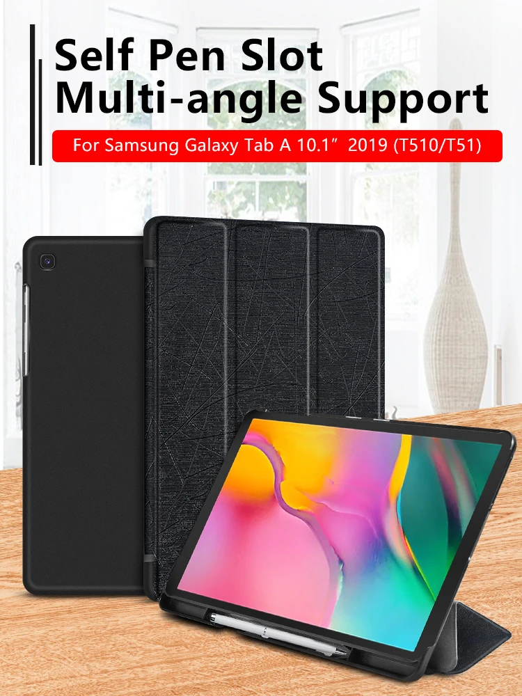 Чехол для планшета samsung galaxy Tab A 10,1 SM-T510 SM-T515 T510 T515 чехол-подставка для galaxy Tab A SM T510 держатель для ручки