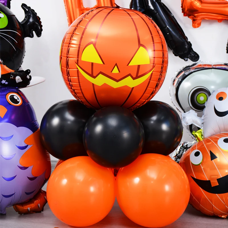 Декоративные шары на Хэллоуин тыква фотофольга игрушки летучая мышь Globos 2022