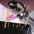 Серьги-гвоздики женские, с кристаллами, с цирконием