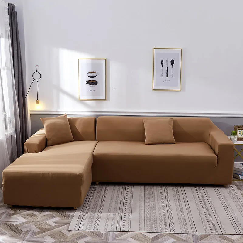 Сплошной цвет фиолетовый бежевый серый темно-синий диван Чехлы для диванов чехол