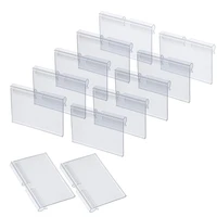 100pcs clear plastic label holders for wire shelf retail price label holders merchandise sign display holder 6 x 4 cm