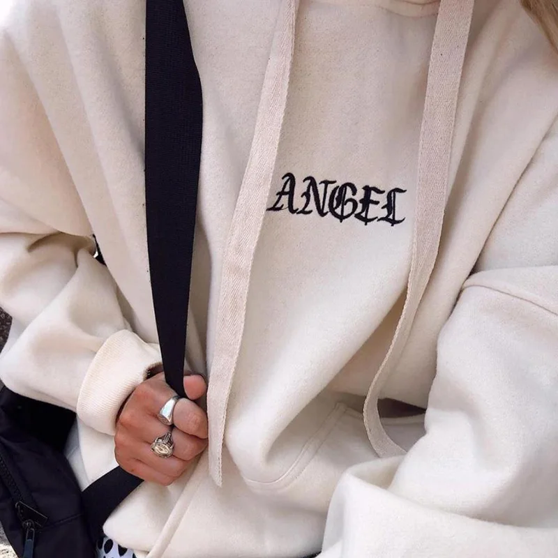 Осень-зима 2019 женские повседневные толстовки с длинным рукавом и капюшоном