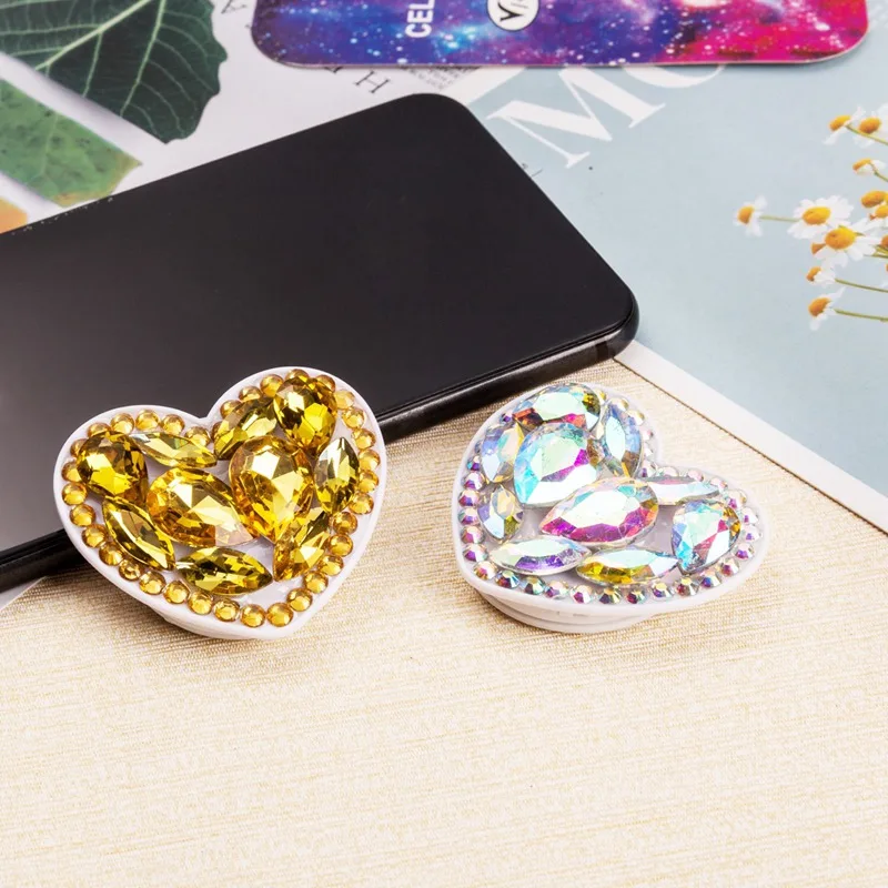 Сердце бриллиантовый многофункциональный держатель для телефона крепление