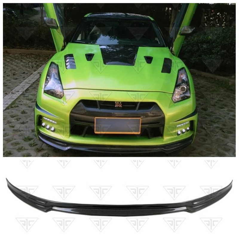 

For Nissan GTR R35 2008-2016 Real Carbon Fiber Front Lip + Spoiler + Side Skirt Diffuser Protector Cover