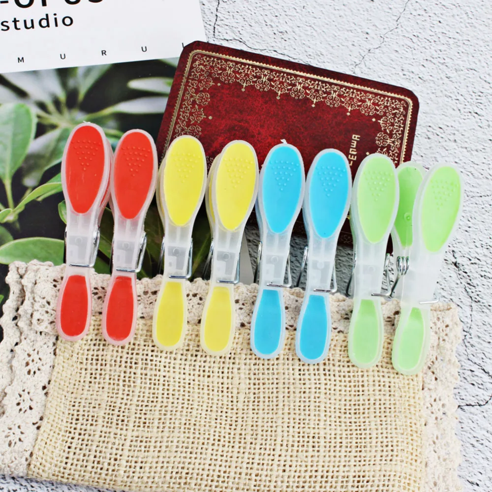 

24pcs Windproof Clothespins Anti-Slip Clothes Laundry Clips for Household Socks Blanket Underwear (12pcs A Set, without