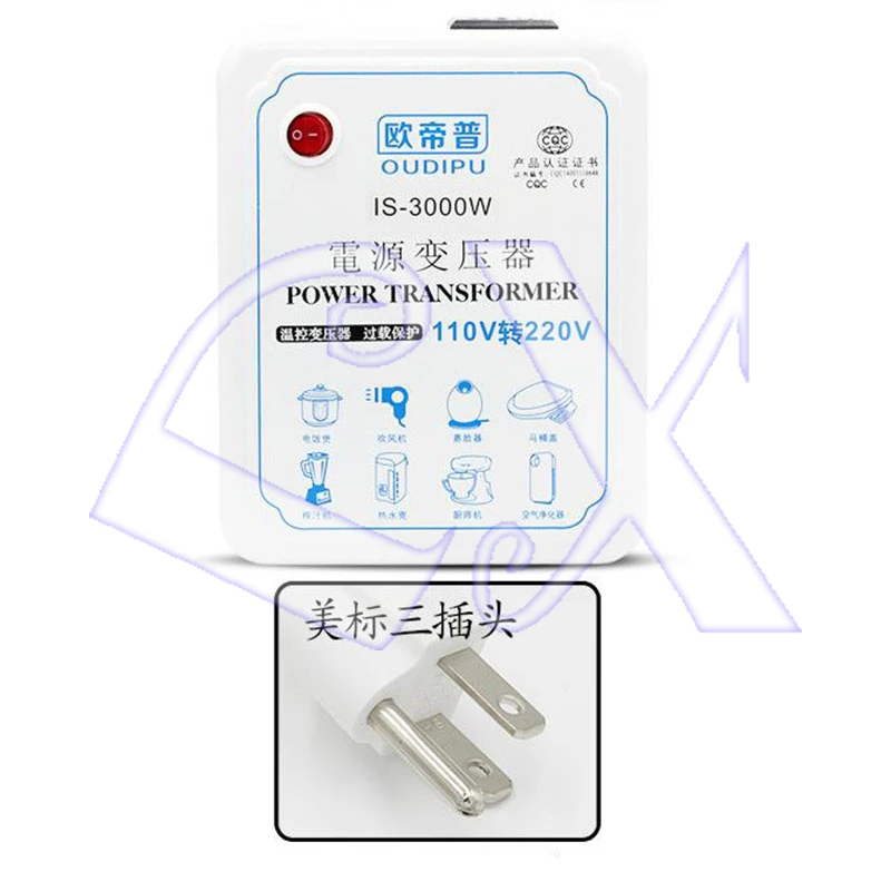 

3000 Вт Высокая мощность 110V до 220V источника питания Преобразователь напряжения трансформатора