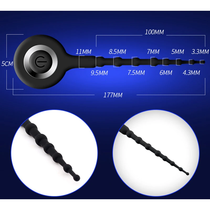 Вибратор для уретры 10 скоростей силиконовый катетер расширитель массажер