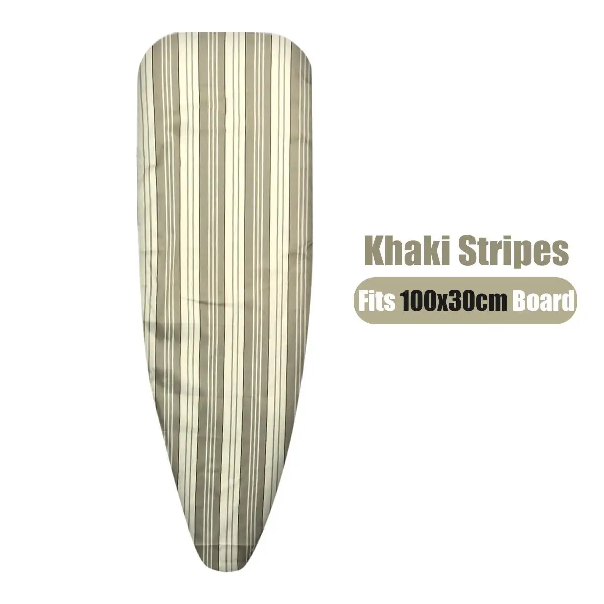 Khaki stripes 100x30 Универсальный держатель ткани с принтом из хлопка, толстый удерживающий тепло, войлок, домашний держатель ткани 90x30/100x30/110x34 см - Цвет: Khaki stripes 100x30