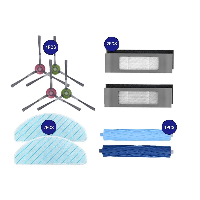 

Лучшие предложения, основная боковая щетка, сменные HEPA-фильтры для чистки швабры, Ткань Для Ecovacs T9AIVI аксессуары для робота-пылесоса