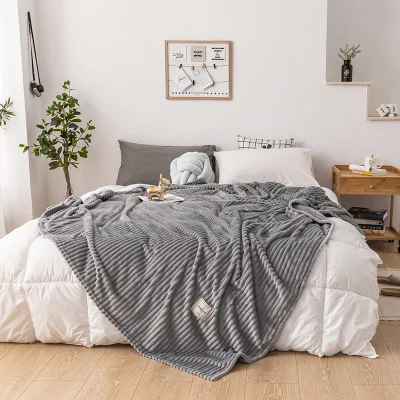 Square Blankets for Beds Yellow Color Soft Warm Flannel Blanket On the Bed Thickness Throw | Дом и сад