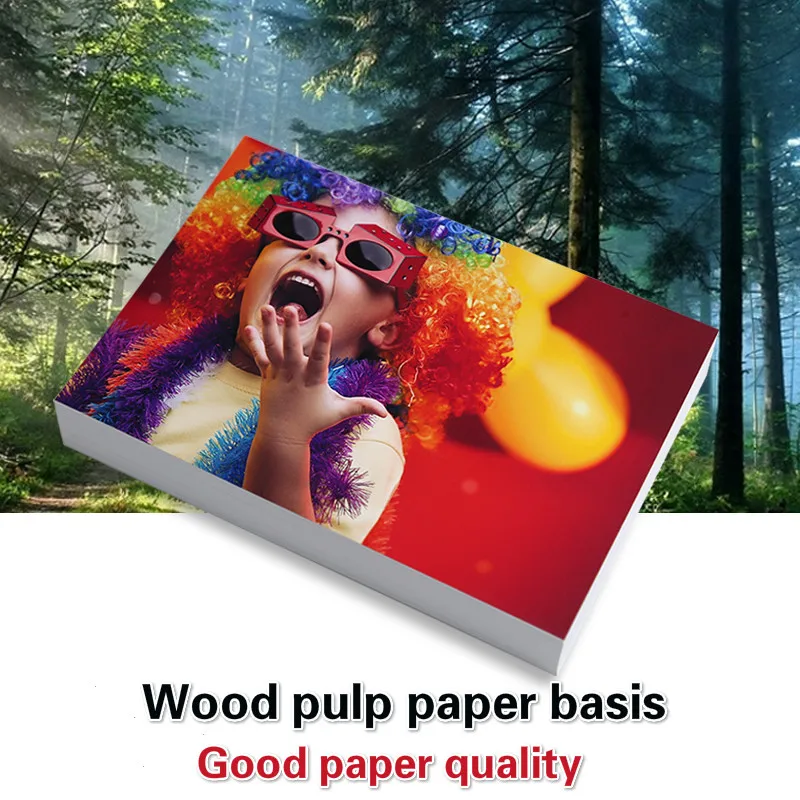 

4r 6-inch 4x6 100 Sheets Photo Paper for Glossy Inkjet Printers Imaging Supplies Printing Paper Color Coated Paper Photo Paper