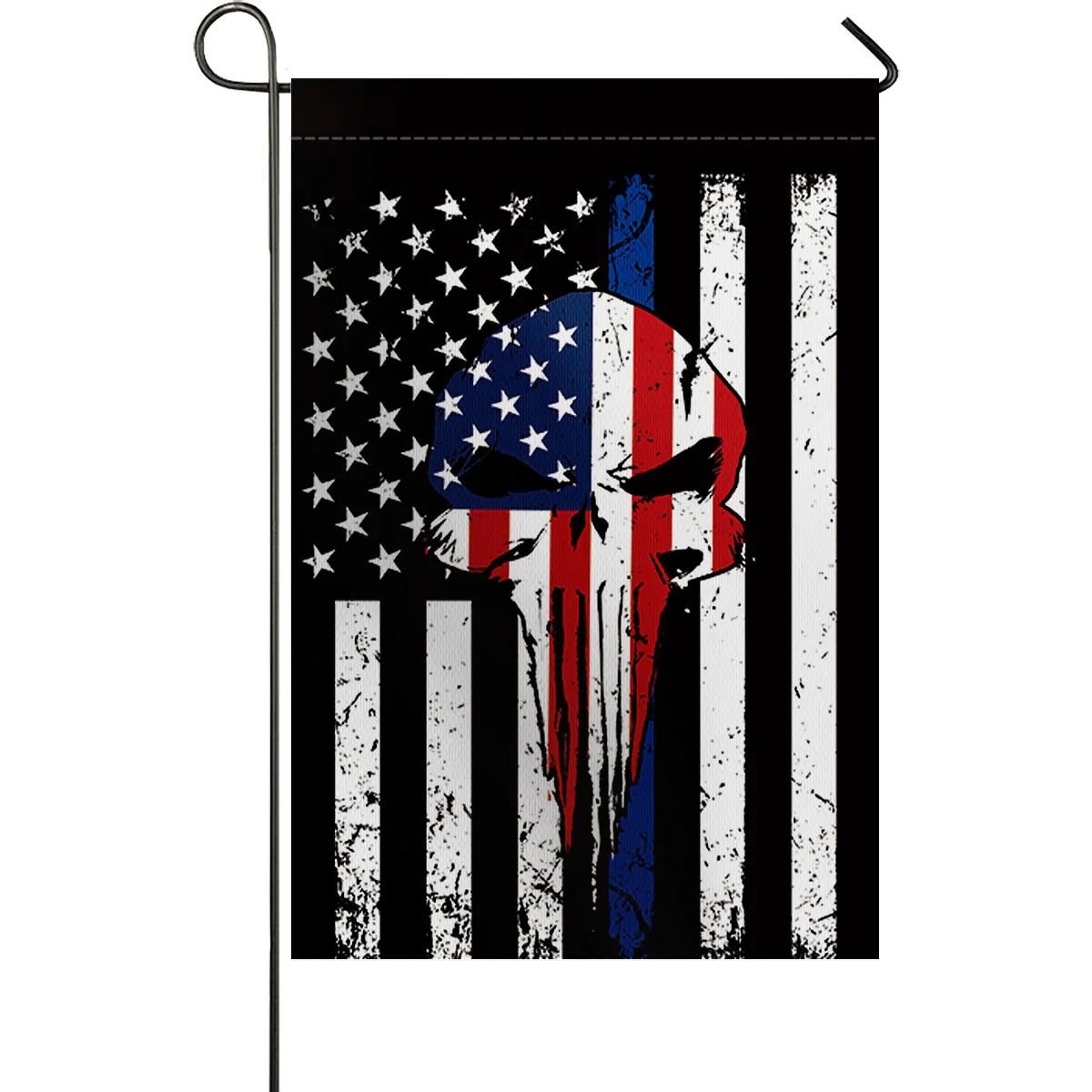Садовый флаг Каратель Череп синяя линия американский дом полиэстер для сада
