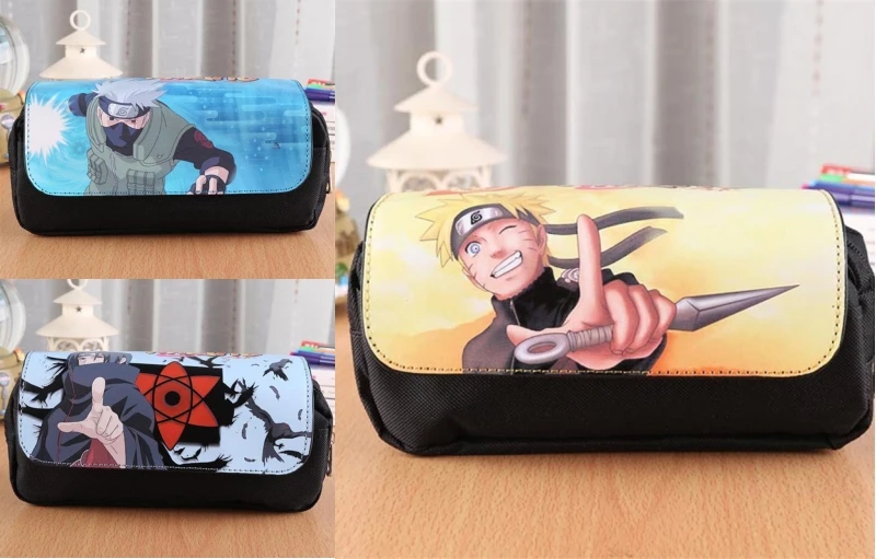 Пенал удзумаки Наруто из аниме Cos Hatake Kakashi чехол для карандашей Канцелярский