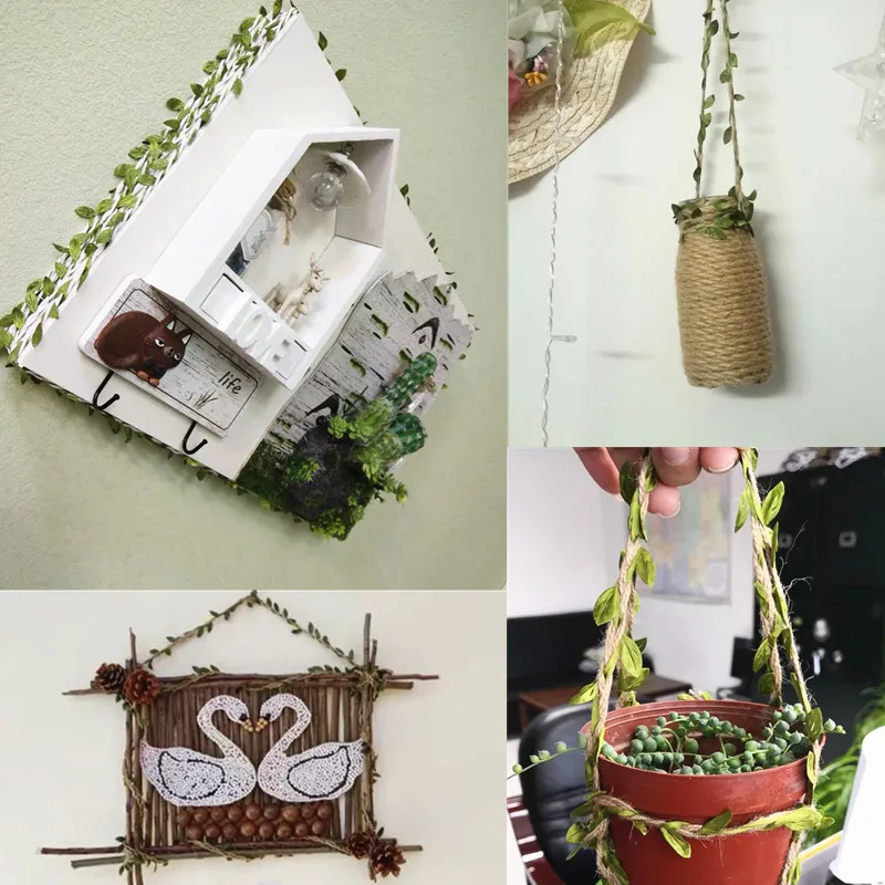 Искусственная лоза 10 м Подвесные Растения листья гирлянда листва веревка из