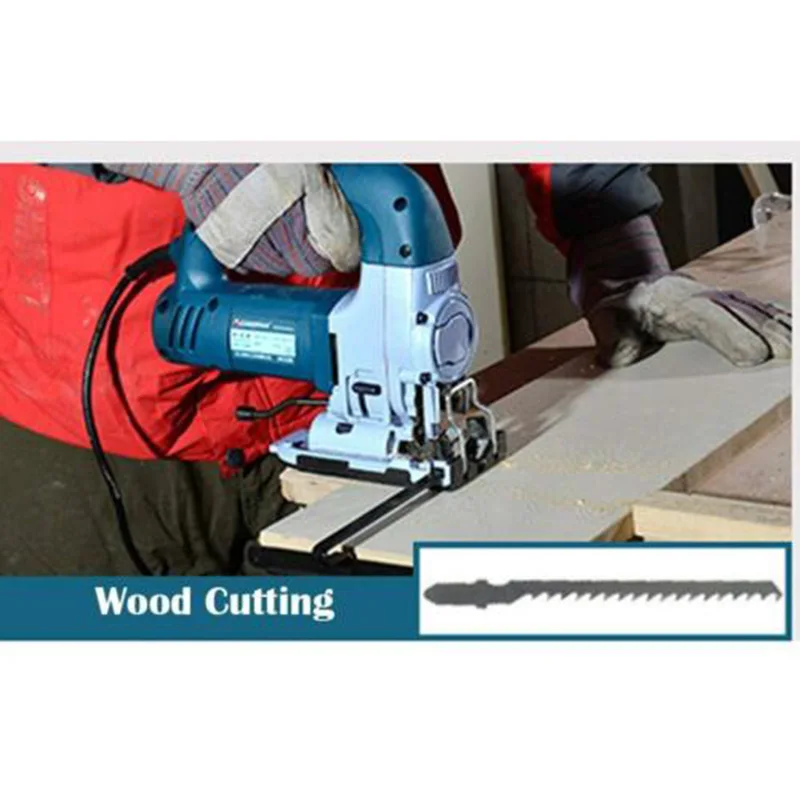 

Durable 20pcs 3 T -shank Clean Curved Cutting Jig Saw Blades HCS Jigsaw Cutter