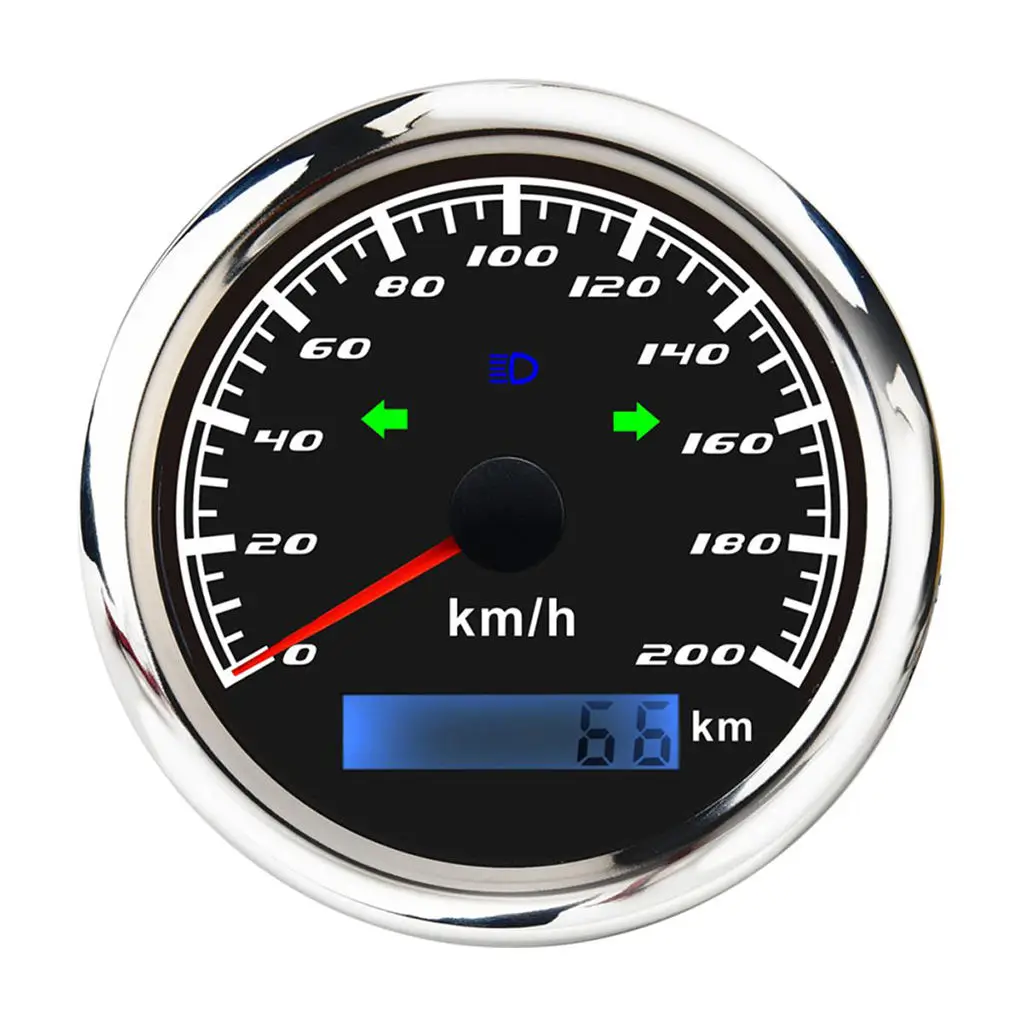

Waterproof Marine Tachometer Boat Tacho Gauge Digital Hourmeter85mm 200Km/H
