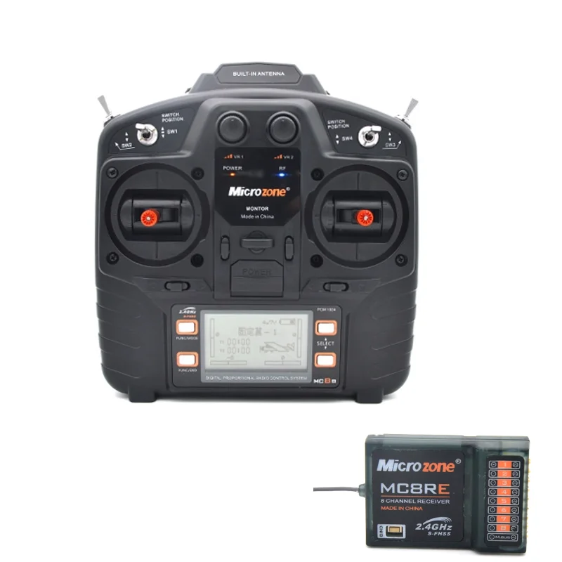 

Microzone MC8B 2.4G 8CH PWM SBUS Radio Transmitter MC9002 MC8RE MC8A S.BUS Receiver for RC Drone Airplane UAV Vehicle Ship Boat
