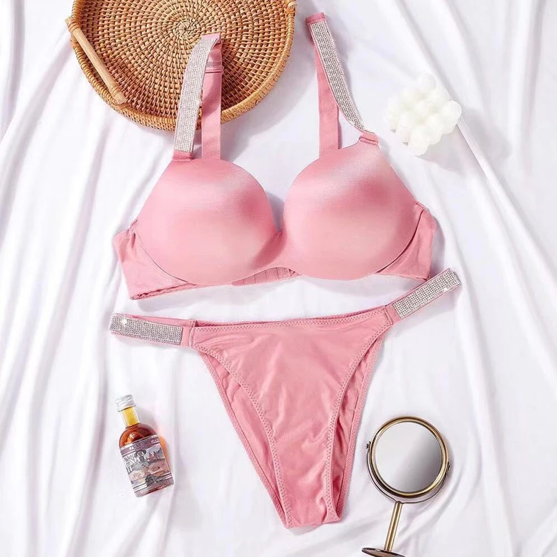 Бесшовный бюстгальтер для Для женщин нижнее белье комплект нижнего белья пуш ап