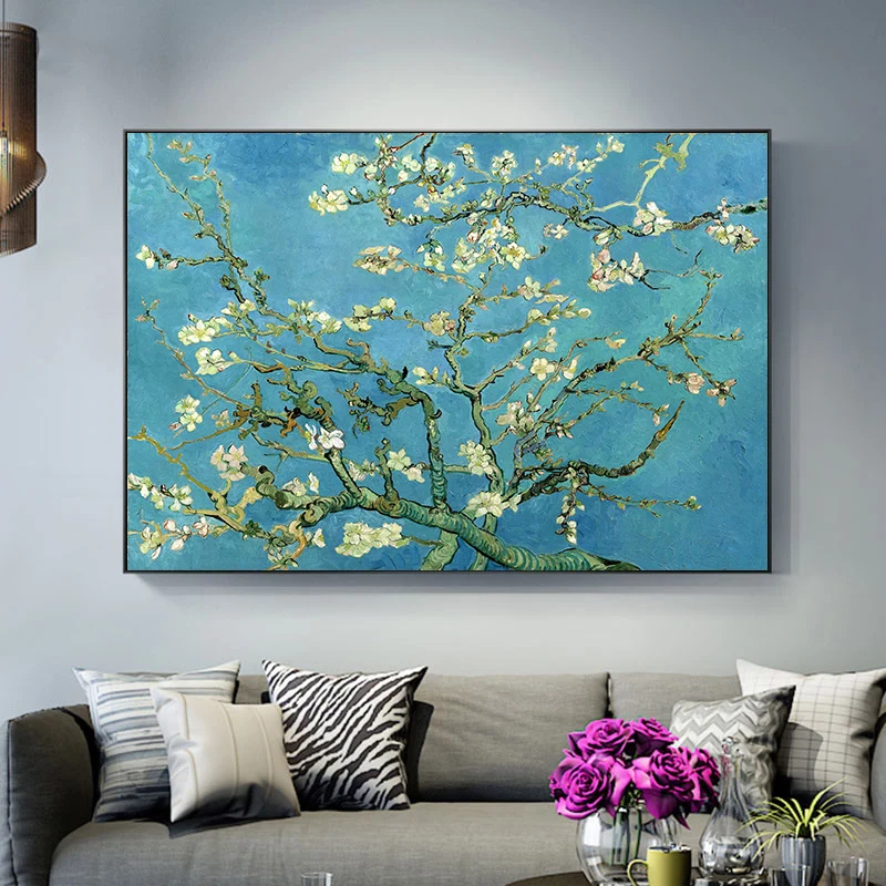 Картина на стену с изображением миндаля цветов | Дом и сад