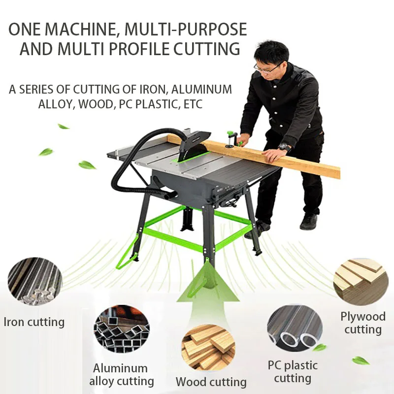 10 Inch Bench Saw Multi-functional Woodworking Push Circular Cutting Machine Electric Tool Panel Dust-free | Инструменты