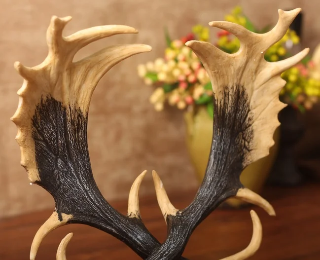 Винтажная скульптура оленей и рогов ручная работа смола понижающий рог модель