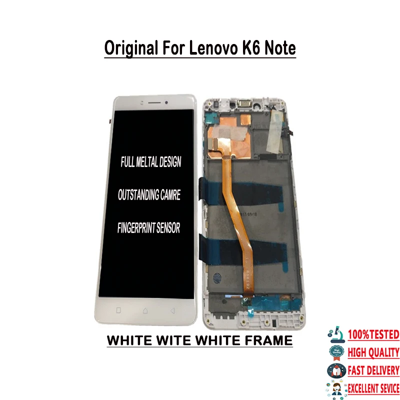 ESC оригинальный для Lenovo K6 Note K53a48 ЖК дисплей + сенсорный дигитайзер экран стекло в
