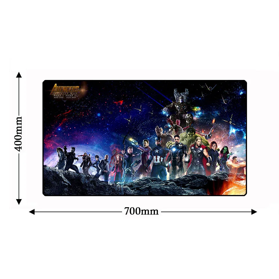 700*400 мм XL большой коврик для мыши игровой Avengerse Infinity War Grande клавиатура геймер