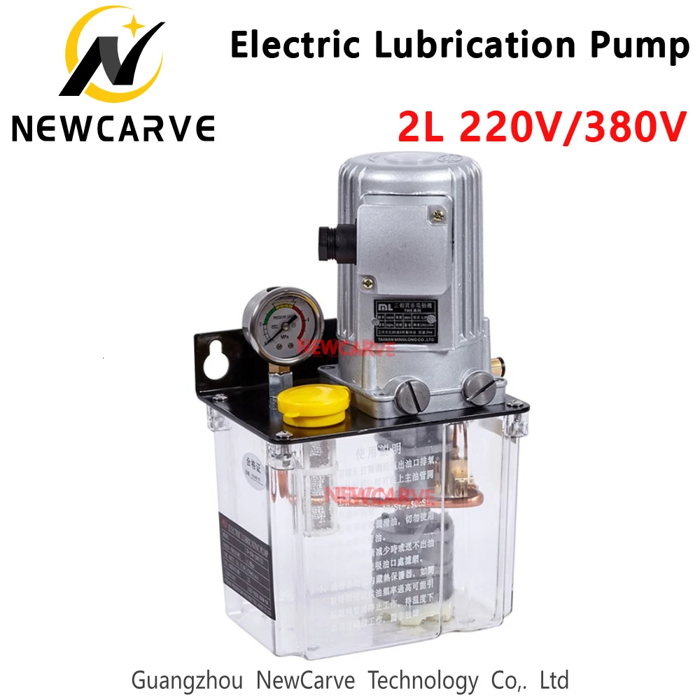 2L CNC Automatic Oil Lubrication Pump 220V 380V PLC Digital Electronic Timer Gear Pumps Thin Oil Grease For CNC Router