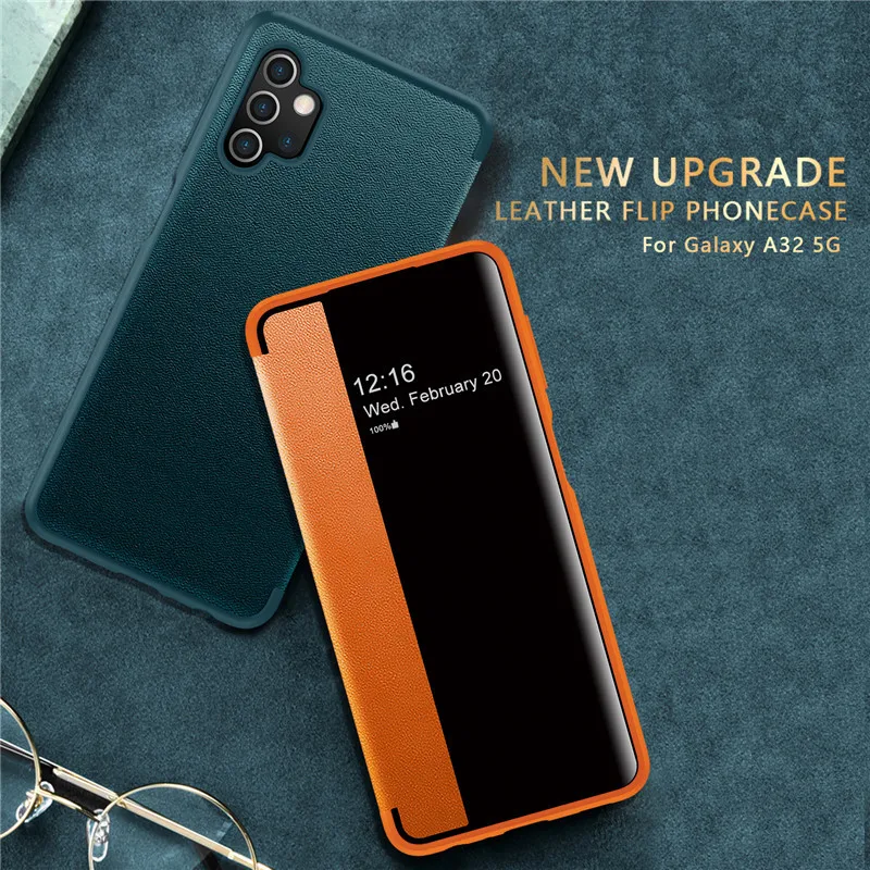 

Luxury ultra-thin flip leather case for Samsung galaxy A32 A52 A72 A42 M51 A21S A21 A12 A02S Eur A22 S21FE S21 ultra S21plus