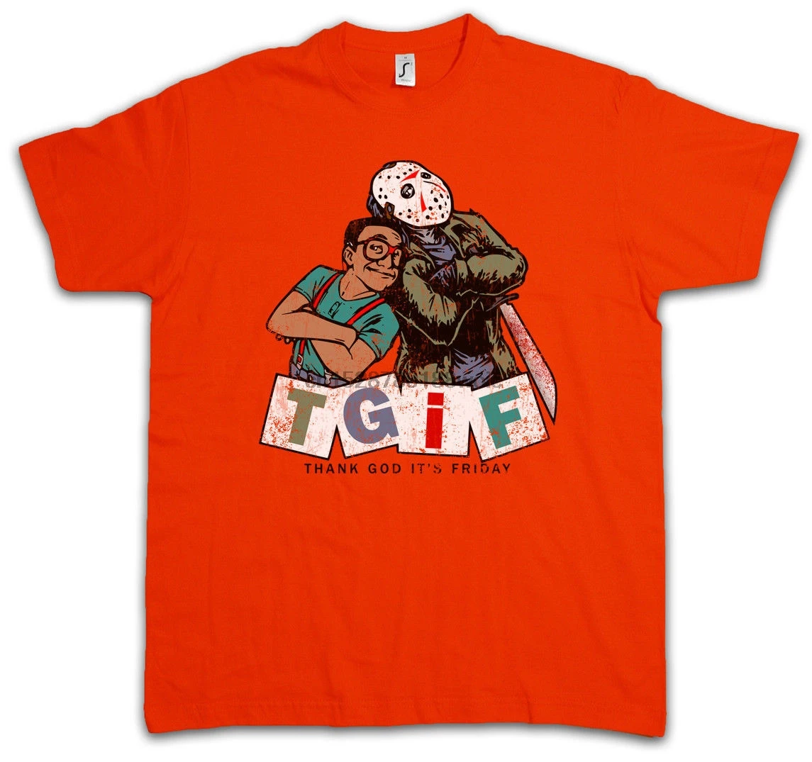 Tgif I футболка Thank God It S Friday family Steve Jason Urkel забавные вопросы|Мужские футболки| |