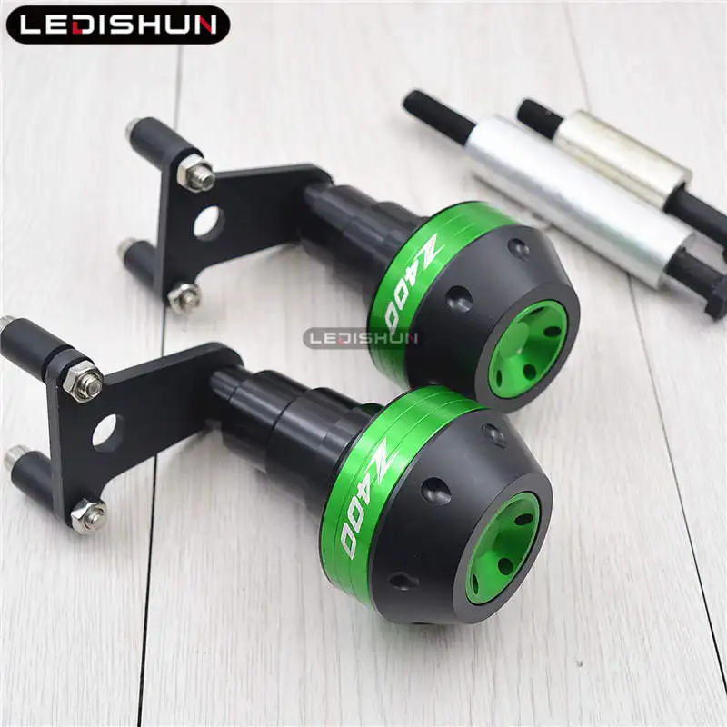 Green - Upgrade Для Kawasaki Z400 Z 400 18 19 мотоцикл Краш Pad Рамка слайдер защита от падения - Цвет: Green - Upgrade