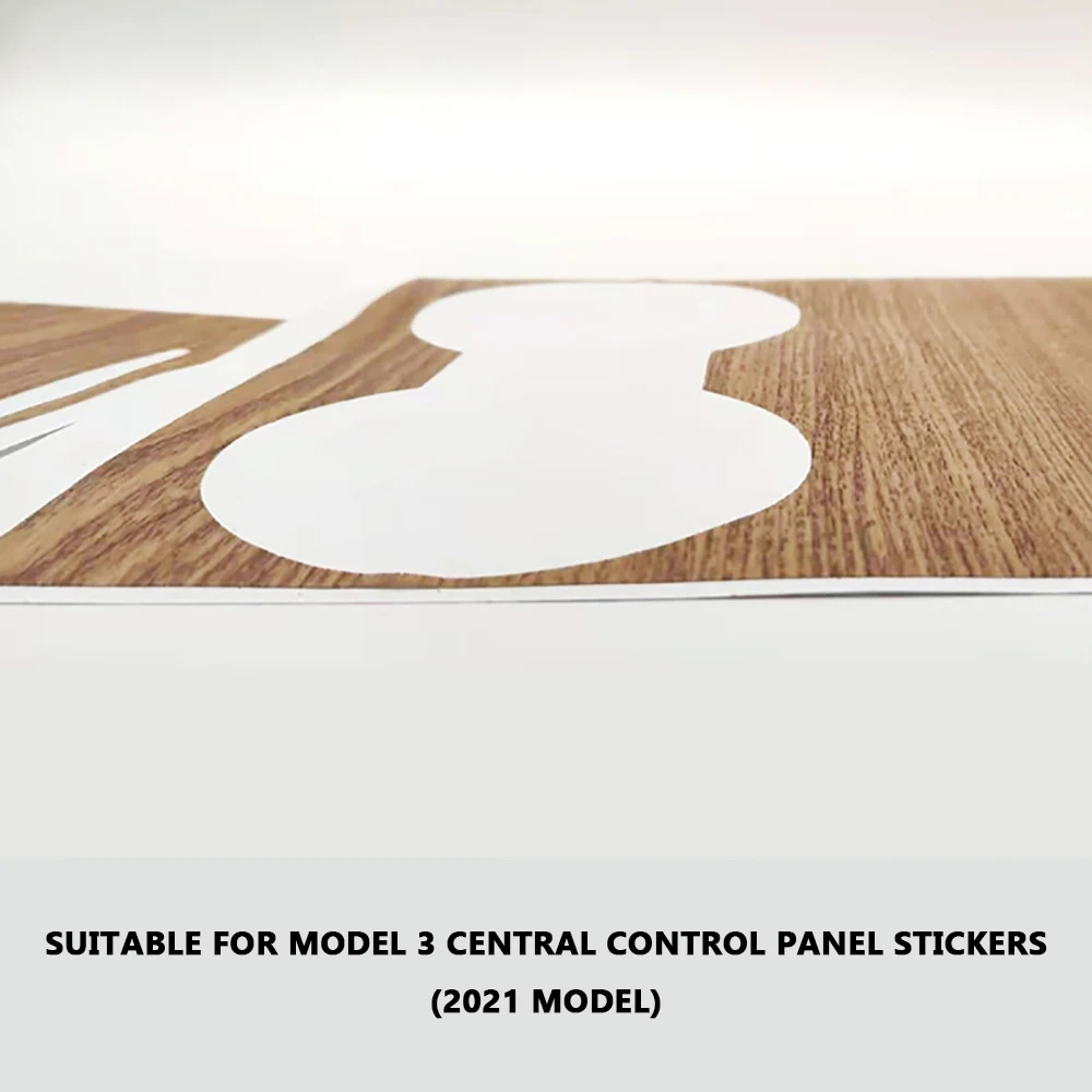 

Car Wood Grain Central Control Sticker Protective Carbon Fiber Pattern Panel Interior Accessories Suitable For 2021 Tesla Model3