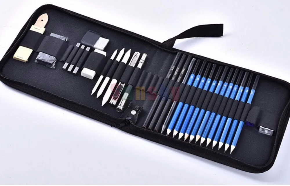 Набор карандашей для скетчей 33 шт./компл. деревянная ручка древесная Мягкая