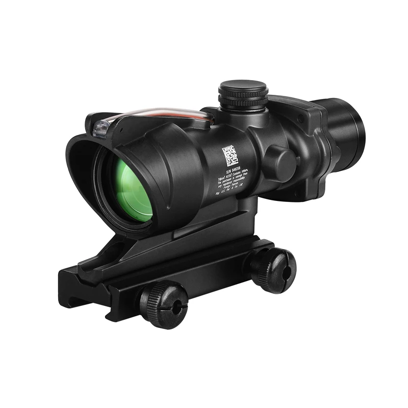 Trijicon ACOG 4X32 оптика из настоящего Волокна Красная точка с подсветкой шеврон стекло травленая сетка тактический оптический прицел охотничий прицел