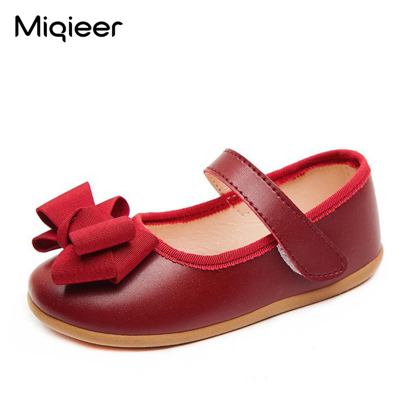 

Spring Baby Princess Shoes Children PU Leather Shoes Infant Toddler Girls Bowknot Flats Single Shoes Kids Party Dance Sandals