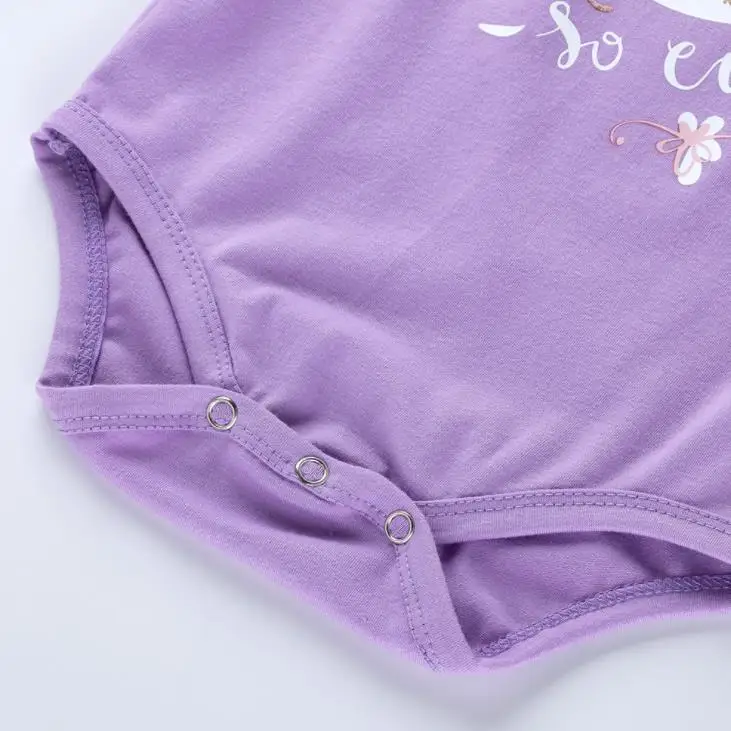 Purple Long Sleeve Rabbit Bunny Easter Holidays Baby Girls long sleeve Jumpsuit Spring Summer Onesie Toddler Rompers | Детская одежда и