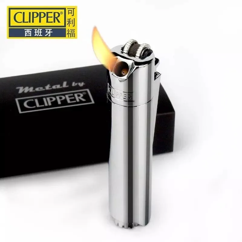 

New Original Clipper From Spain Metal Free Fire Butane Gas Jet Torch Lighter Portable Grinding Wheel Flint Inflatable Lighter