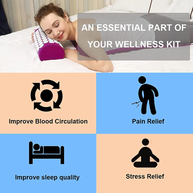 

2021 New Massager Cushion Massage Yoga Mat Acupressure Relieve Stress Back Body Pain Spike Mat Acupuncture Mat