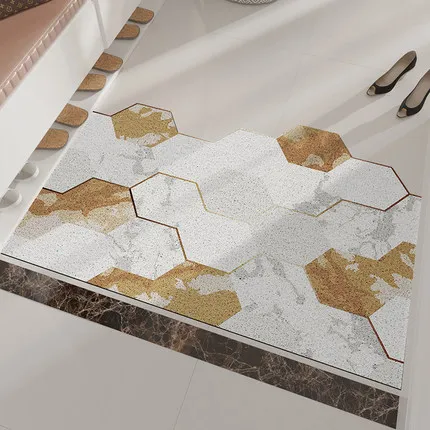 

Скандинавский Шелковый нескользящий коврик для потирания грунта, можно разрезать, коврик для входа в гостиную, под заказ, шелковая петля «с...